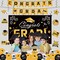 Graduation Decorations 2026 Set - Gold Themed Congrats Grad Banner, Backdrop, Hanging Swirls, Balloons - Complete Party Supplies for High School, College Graduation Decorations